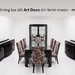 Set dining lux stil Art Deco din lemn masiv mahon - 14 piese de colectie
